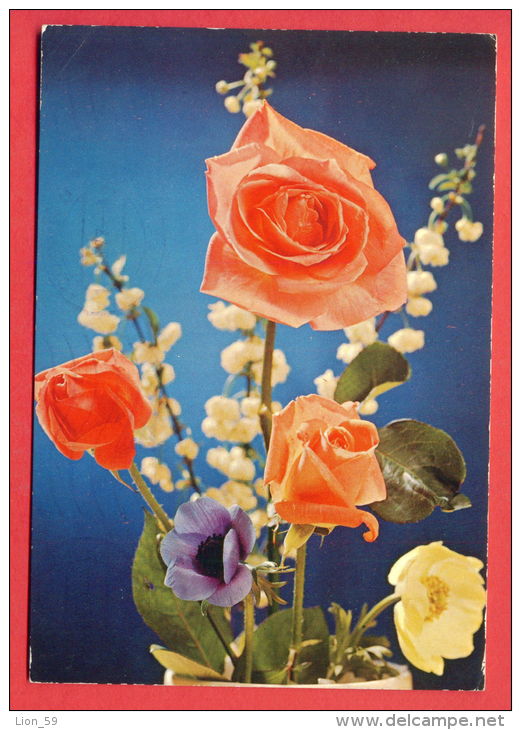 134031 / Roses Rosas Rose Rosen Rosier Rozen FLOWERS FLEURS BLUMEN 1977 Belgique Belgium Belgien Belgio - Storia Postale