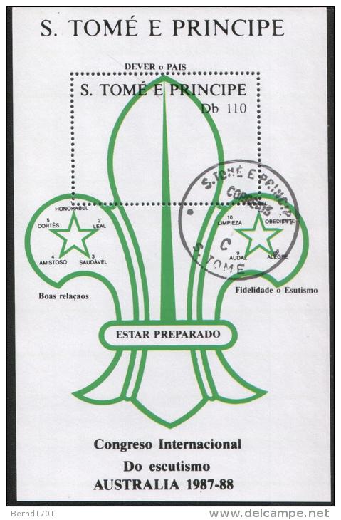 Sao Tomé & Principe - Mi-Nr Block 182 Gestempelt / Used (n603) - Oblitérés