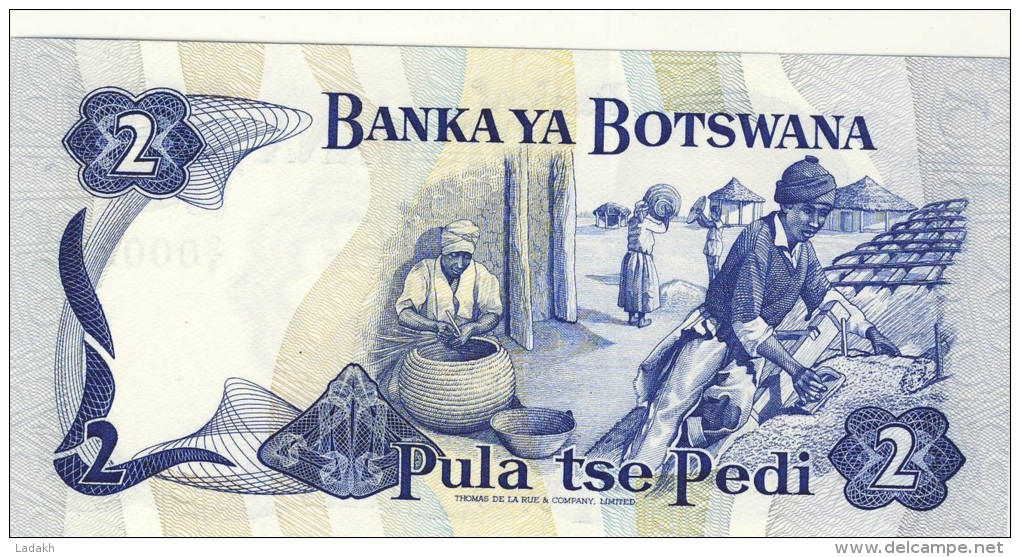 BILLET # BOTSWANA # 2 PULA   # 1982 # PICK N° 7 # PRESIDENT O. MASIRE - Botswana