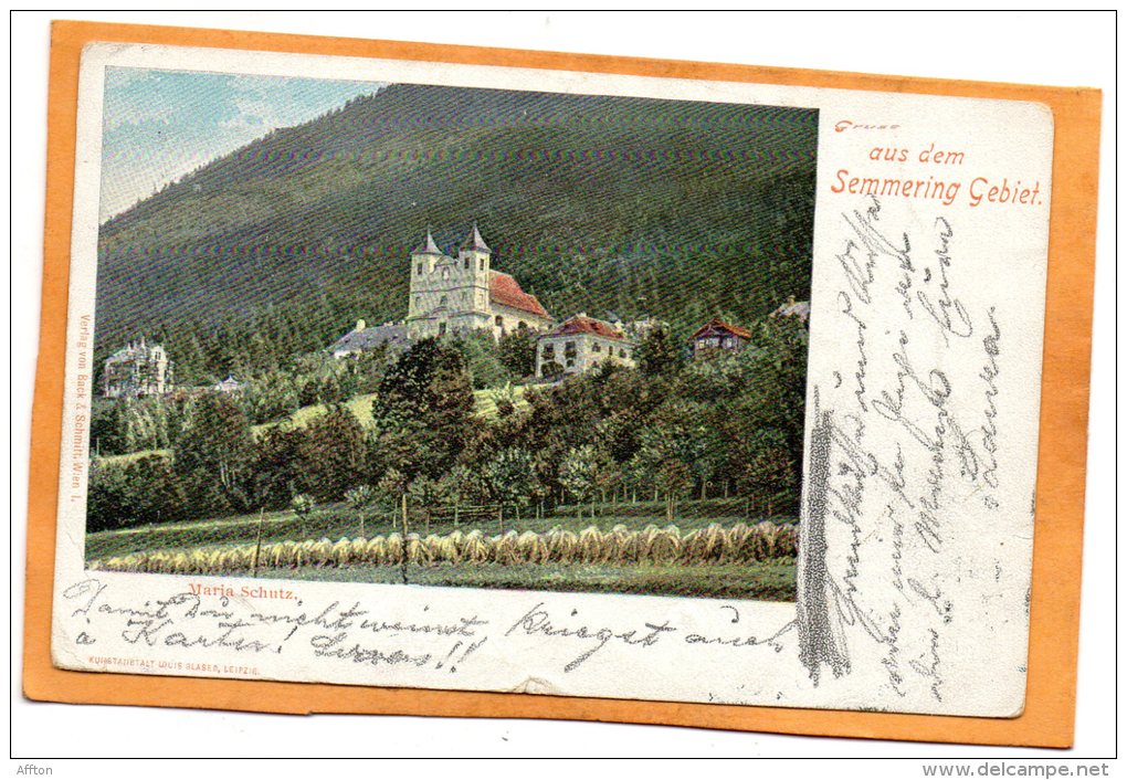 Gruss Aus Dem Semmering Gebiet 1899 Postcard - Semmering