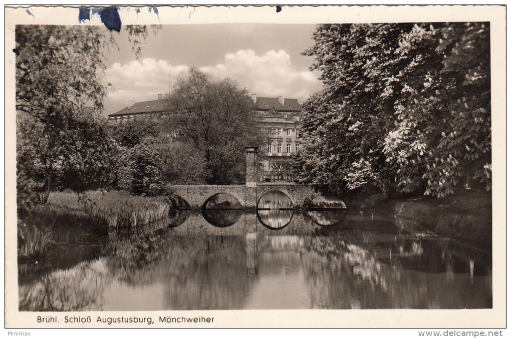 Brühl- Schloss Augustusburg, Mönchweiher, 1951 - Bruehl