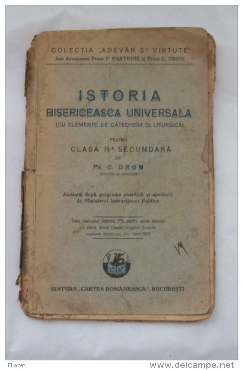 ROMANIA-ISTORIA BISERICEASCA UNIVERSALA,Pr.C.DRON - Livres Anciens