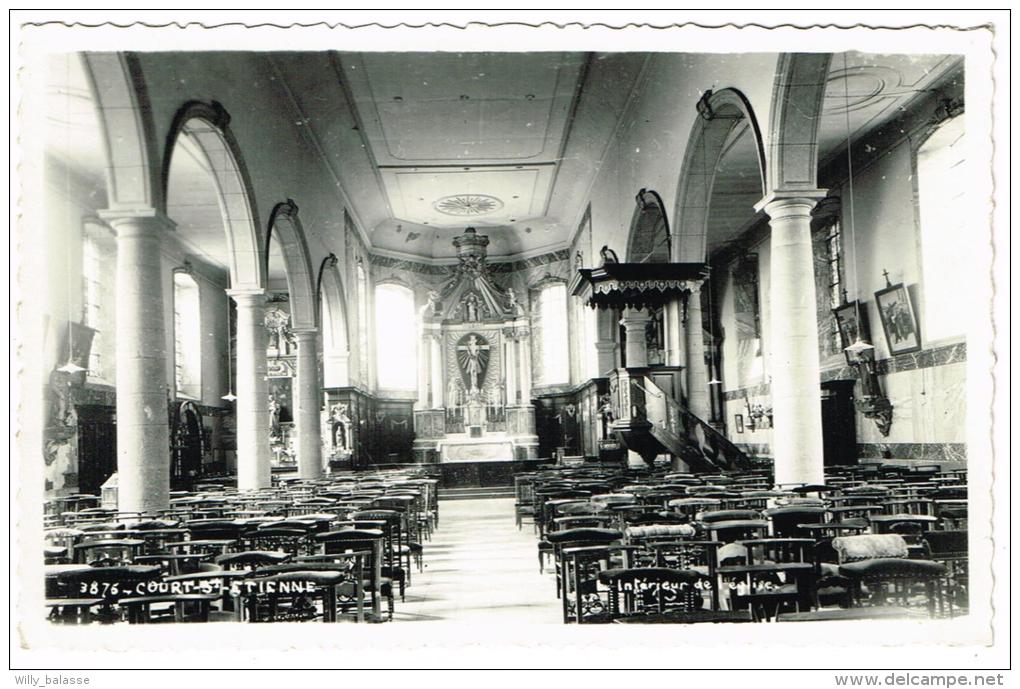 Photo Carte "Court Saint Etienne" Intérieur De L'Eglise - Court-Saint-Etienne