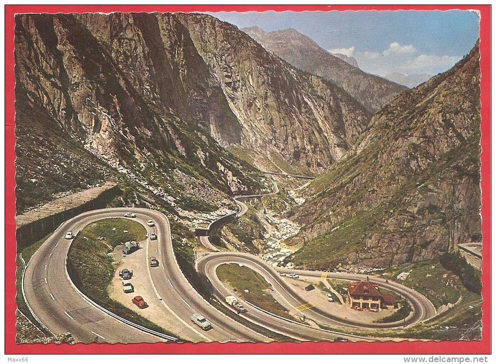 CARTOLINA VIAGGIATA  SVIZZERA - Gotthardstrasse - Passo Del Gottardo - ANNULLO MENDRISIO 1969 - Mendrisio