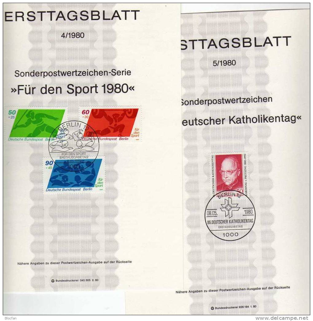 Jahrgang ETB 1980 Meteorologe Bis Stadtansichten Berlin 614-636 SST 18€ Burgen Geophysik Ersttag Document Set Of Germany - Lots & Kiloware (mixtures) - Min. 1000 Stamps