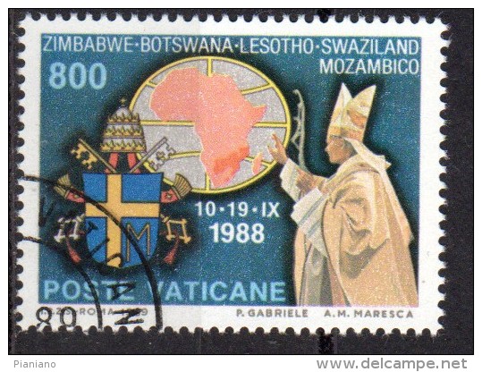 PIA . VAT - 1989 : I Viaggi  Del  Papa Nel Mondo Nel 1988 - (SAS 868-72) - Used Stamps