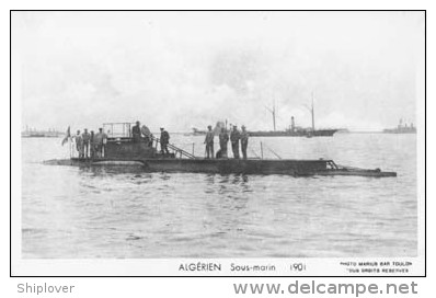 Sous-marin ALGERIEN (Marine Nationale) - Carte Photo éd. Marius Bar - Bateau/ship/schiff - Sous-marins