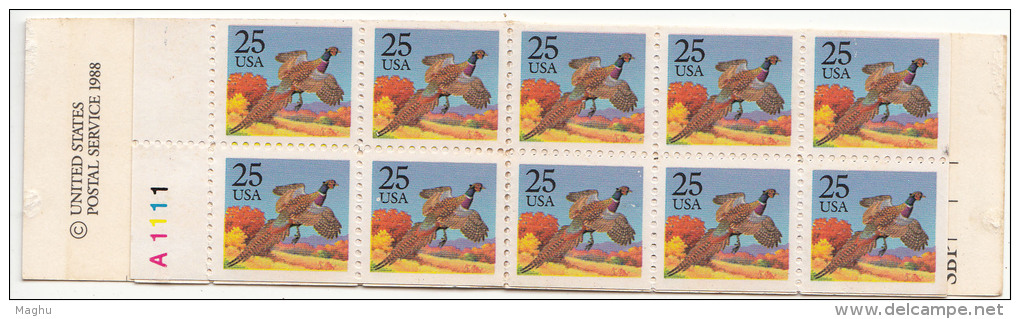 Booklet, United States, 25c,,,   $5.00,  Bird, As Scan - 3. 1981-...