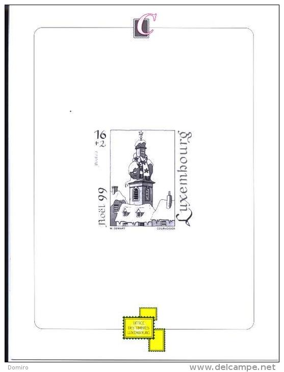 Lux :  Carte Office Des Timbres "NOËL 1999" - Cartes Commémoratives