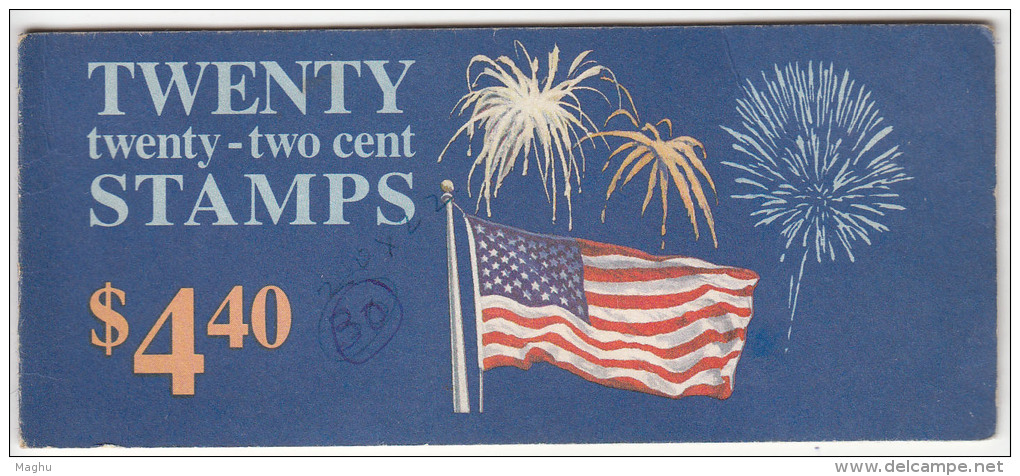 United States Booklet, $4.40 , Flag, Firework, Celebration,, As  Scan - 3. 1981-...