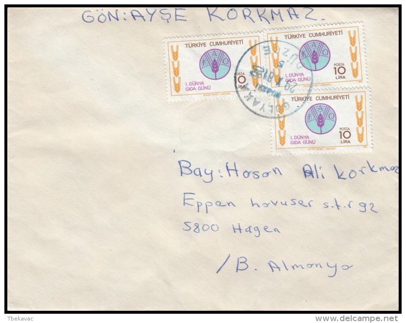 Turkey 1980, Cover Duzce To Hagen - Lettres & Documents