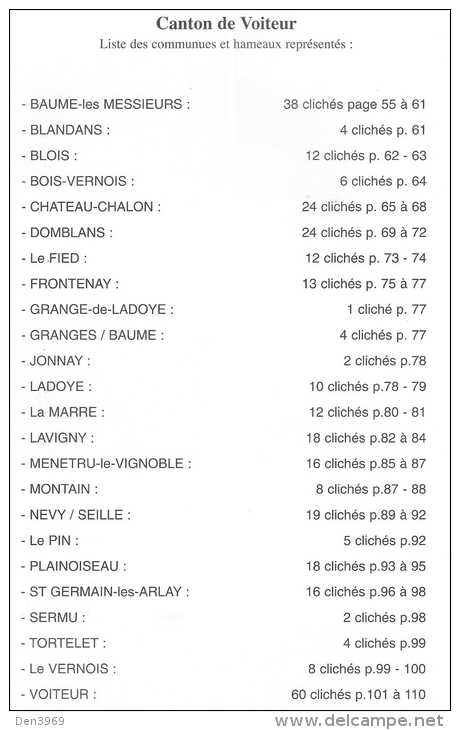 Argus Et Répertoire Des Cartes Postales Du Jura - Cantons De BLETTERANS Et VOITEUR - Bücher & Kataloge