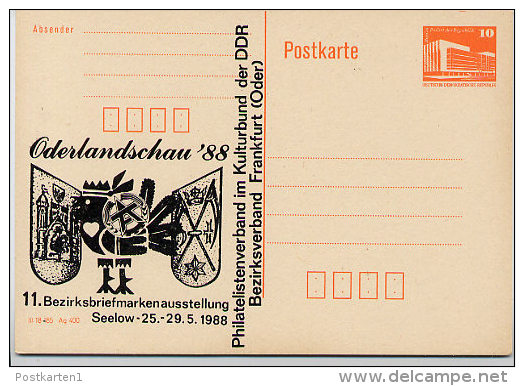 DDR P86II-12-88 C15  Privater Zudruck ODERLANDSCHAU SEELOW 1988 - Cartes Postales Privées - Neuves