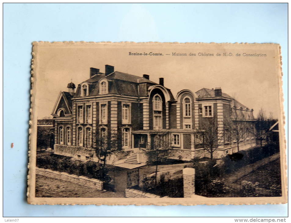 Carte Postale Ancienne :  BRAINE LE COMTE : Maison Des Oblates  , Timbre - Braine-le-Comte