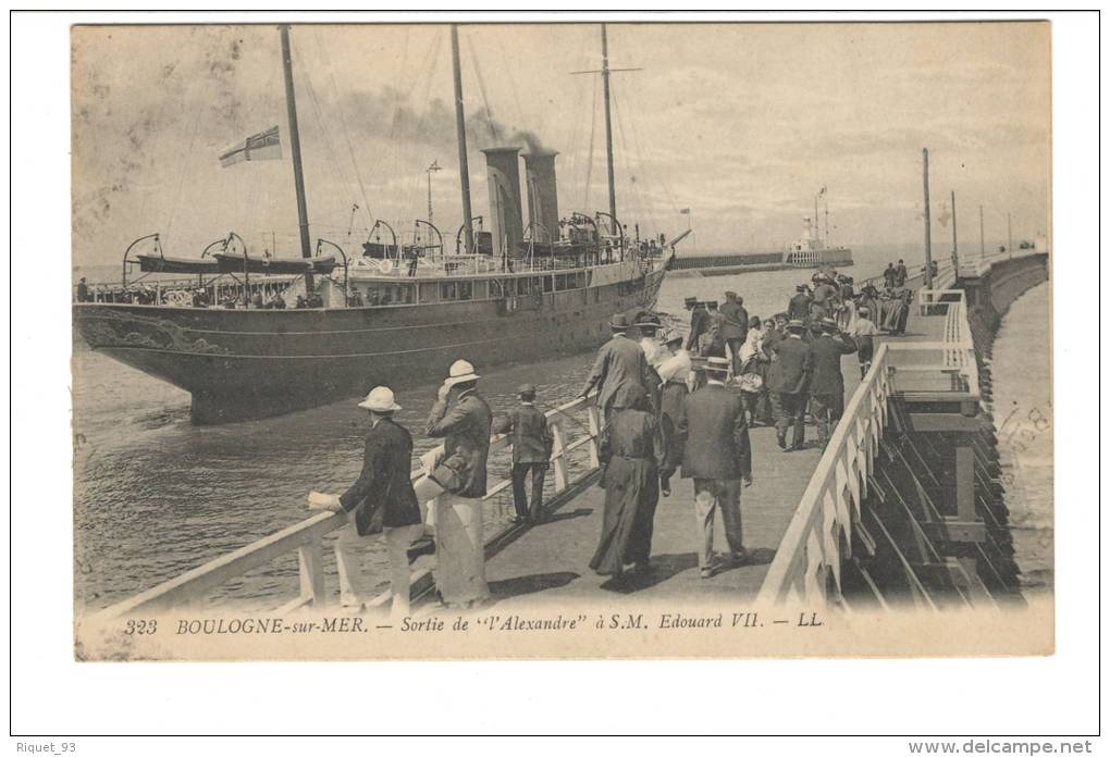 323 - BOULOGNE Sur MER - Sortie De "l'Alexendre" à S.M. Edouard VII  -  LL (Bateau à Vapeur)) - Boulogne Sur Mer