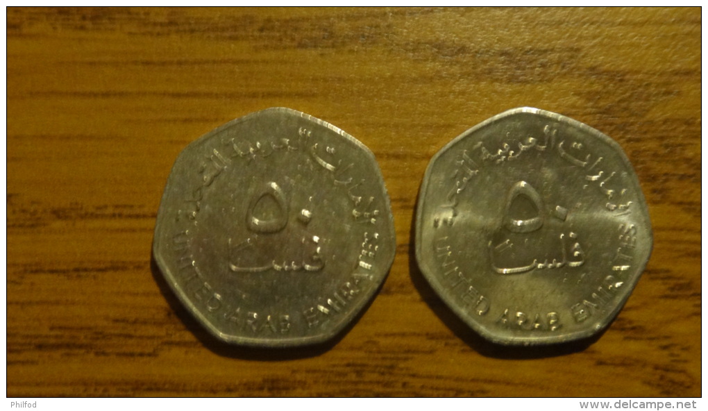 Emirats Arabes Unis - 50 Fils 2005 Et 2007 - United Arab Emirates