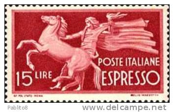 ITALIA REPUBBLICA ITALY REPUBLIC 1945 DEMOCRATICA ESPRESSO LIRE 15 TIMBRATO - USED - OBLITERE´ - Poste Exprèsse/pneumatique