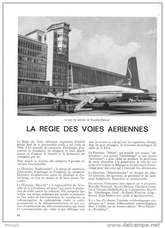 Extraits De Presse - USINES Et INDUSTRIES - 1965 - LA SABENA 1923 / 1965 - LA REGIE DES VOIES AERIENNES -    (3418) - Aviation