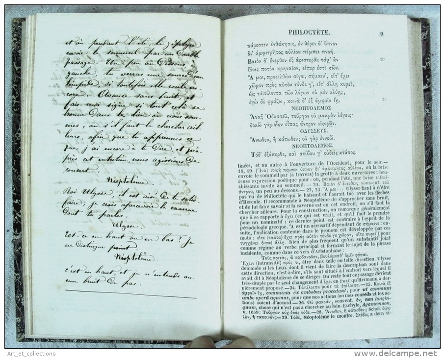 Philoctète De Sophocle / Grèc - Français Manuscrit / Éditions Jacques Lecoffre En 1878 - Old Books