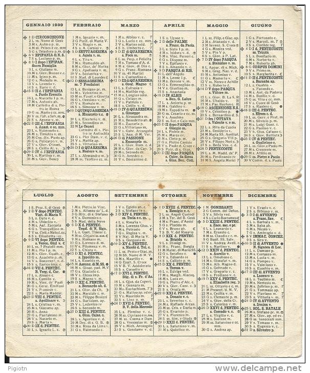 CAL017 - CALENDARIETTO 1939 - AUXILIUM CHRISTIANORUM - Klein Formaat: 1921-40