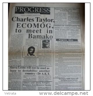 Progress, Independant Weekly (Journal Du Sierra Leone), 24/11/90 : Charles Taylor/ Momoh / Thatcher (En Anglais) - Other & Unclassified