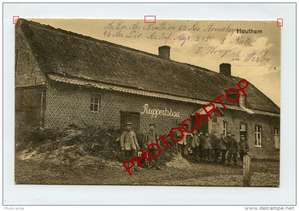 HOUTHEM-Ruppertsbau-Carte Allemande-Guerre 14-18-1WK-BELGIQUE-BELGIEN-Feldpost- - Comines-Warneton - Komen-Waasten