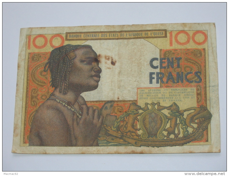 100 Francs 20.3.1961- COTE D´IVOIRE - Banque Centrale Des Etats De L´Afrique De L´Ouest. - Côte D'Ivoire