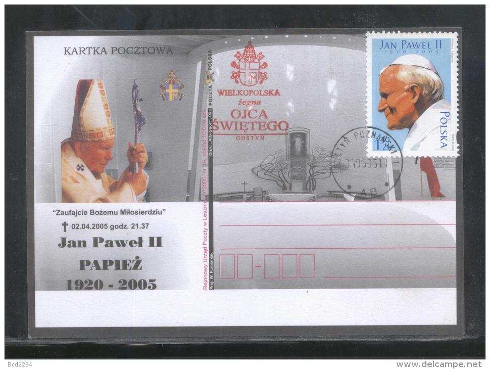 AUTUMN SALE POLAND 2005 POPE JPII GOSTYN FUNERAL DAY WITH CANCELS!!!!! RELIGION CHRISTIANITY - Covers & Documents