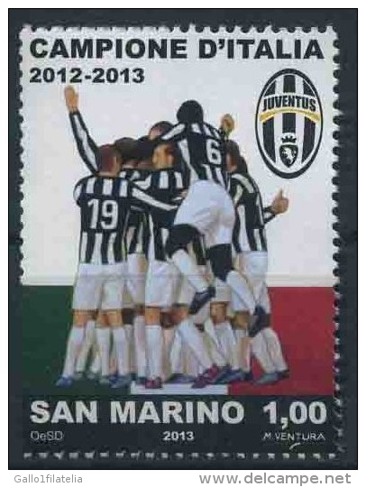 2013 - SAN MARINO - JUVENTUS CAMPIONE D´ITALIA - EMISSIONE COMUNE CON L´ITALIA. MNH - Unused Stamps