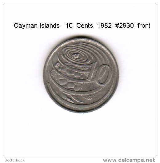 CAYMAN ISLANDS    10  CENTS  1982  (KM # 3) - Iles Caïmans