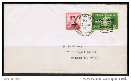 PHILIPPINES    1946 COVER---Manila To Oakland, California  (Jan/5/1946) (OS-406) - Philippinen