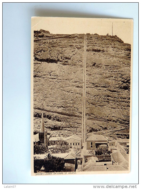 Carte Postale Ancienne : SAINTE-HELENE , ST HELENA : Jacob´s Ladder (699 Steps) - Sint-Helena