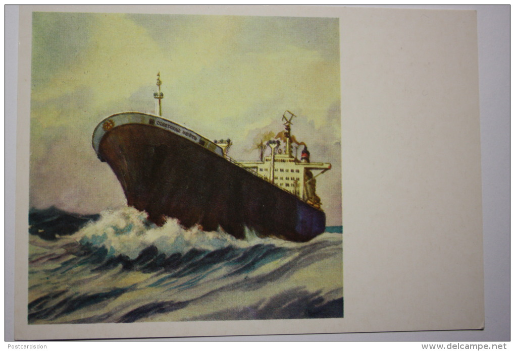 "SOVIET OIL" (1980) USSR PC -  Tanker (ship) - - Tankers