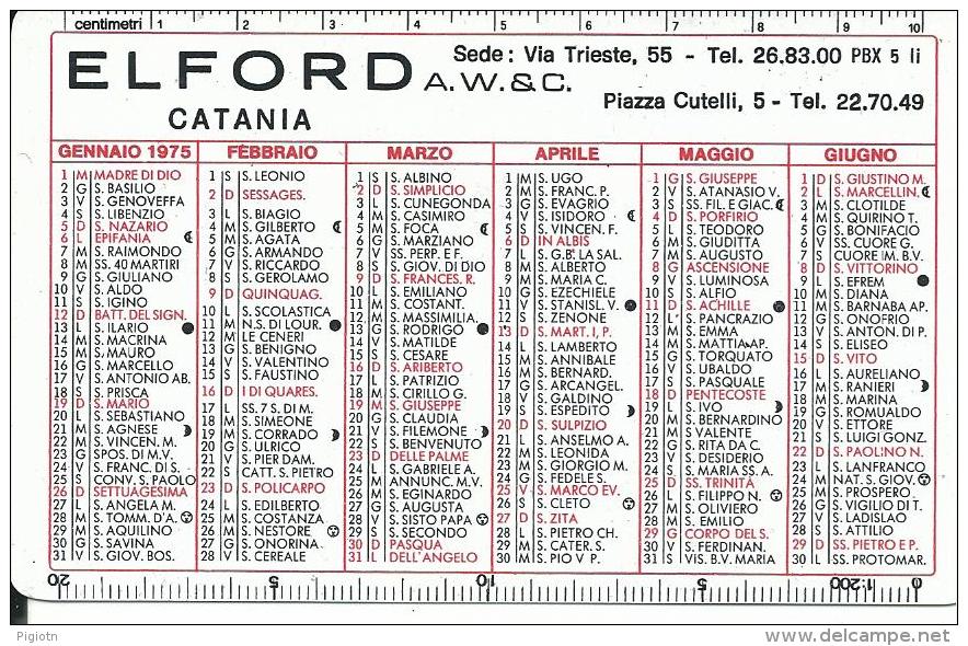 CAL237 - CALENDARIETTO 1975 - ELFORD - CATANIA - Klein Formaat: 1971-80