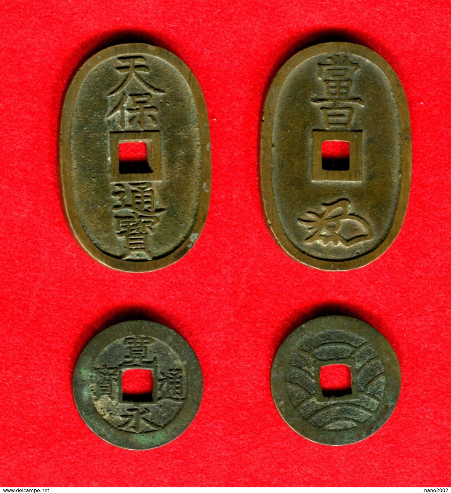 JAPON - JAPAN -100 MON - TEMPO TSUHO 100 MON  1835 - 1870 +  4 MON KAN-EI 1768 - Japon