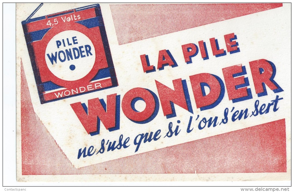 Piles   WONDER       -   Ft  =  21 Cm X 13.5 Cm - Elektriciteit En Gas