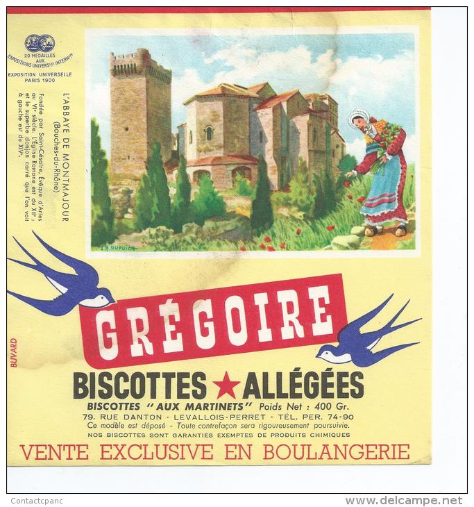 Biscotte GREGOIRE   -  L' ABBAYE De MONTMAJOUR  ( 13 )    -  Vente Exclusive En Boulangerie  Ft = 19 Cm  X  17.5 Cm - Biscottes