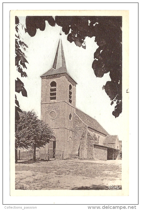 Cp, 89, Villebougis, L'Eglise, Voyagée 1957 - Villebougis