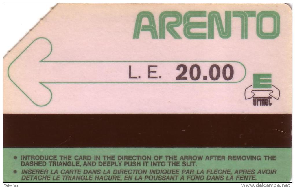 EGYPTE EGYPT ARENTO L.E. 20.00 1988 UT ANCIENNE OLDTIMER CARD - Egypte