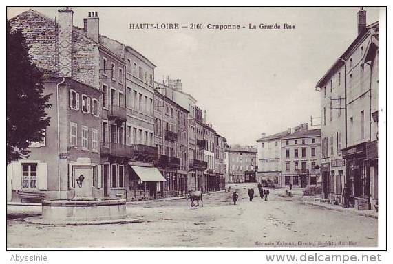 43 CRAPONNE - (animé, Fontaine) La Grande Rue - D7 - Craponne Sur Arzon