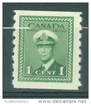 Canada: 1942/48   KGVI  - War Effort   SG389    1c   [Imperf X Perf: 8]    MH - Neufs