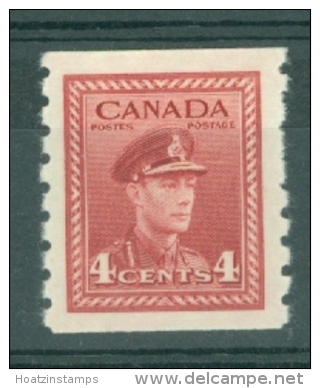 Canada: 1942/48   KGVI  - War Effort   SG393    4c   [Imperf X Perf: 8]    MH - Unused Stamps