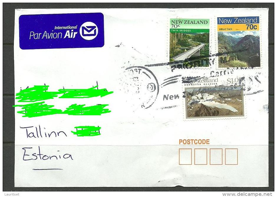 NEW ZEALAND Neuseeland Air Mail Cover To Estonia Estland 2013 - Covers & Documents