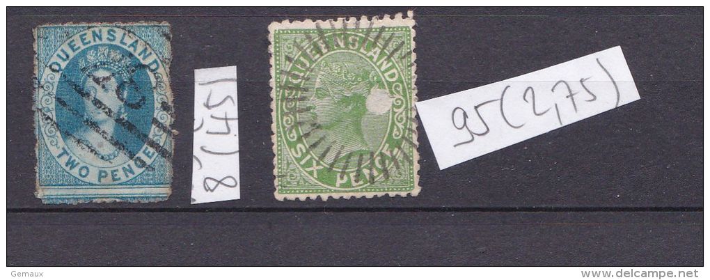 Australie Queensland  2 Belles Valeurs N°  Scott  A VOIR - Used Stamps