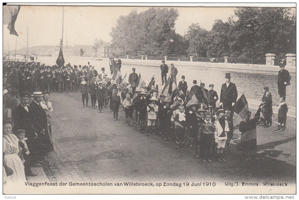 Willebroek 1910 Vlaggenfeest Der Gemeentescholen  (Z153) - Willebrök