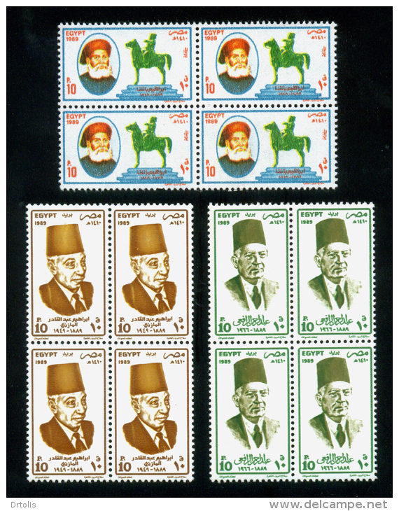 EGYPT / 1989 / IBRAHIM AL MAZINI / ABD AL RAHMAN AL RAFAI / IBRAHIM PASHA / MNH / VF - Ongebruikt