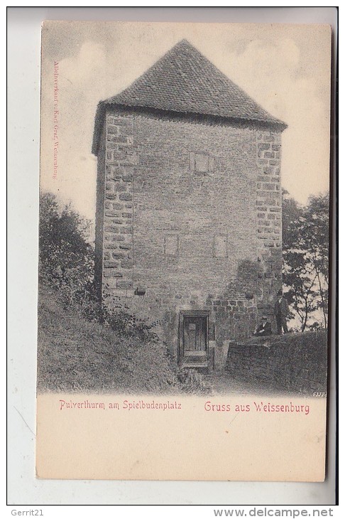 8832 WEISSENBURG, Pulverturm, Frühe Karte - Ungeteilte Rückseite - Weissenburg