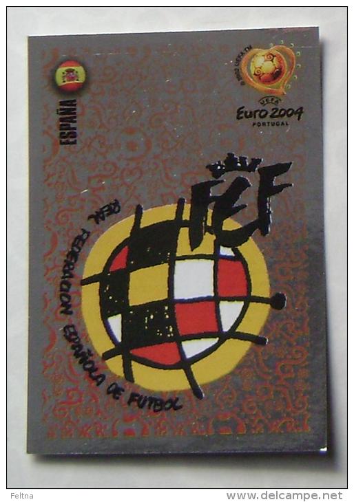 CHROME TEAM EMBLEM SPAIN #70 PANINI STICKER 2004 UEFA EURO SOCCER CHAMPIONSHIP PORTUGAL FUSSBALL FOOTBALL - Edición  Inglesa