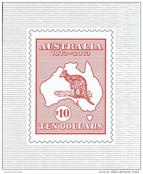 2013 Australian Envelope EMPTY Shows $10  Kangaroo Stamp Only Available From 2013 Year Books - Briefe U. Dokumente