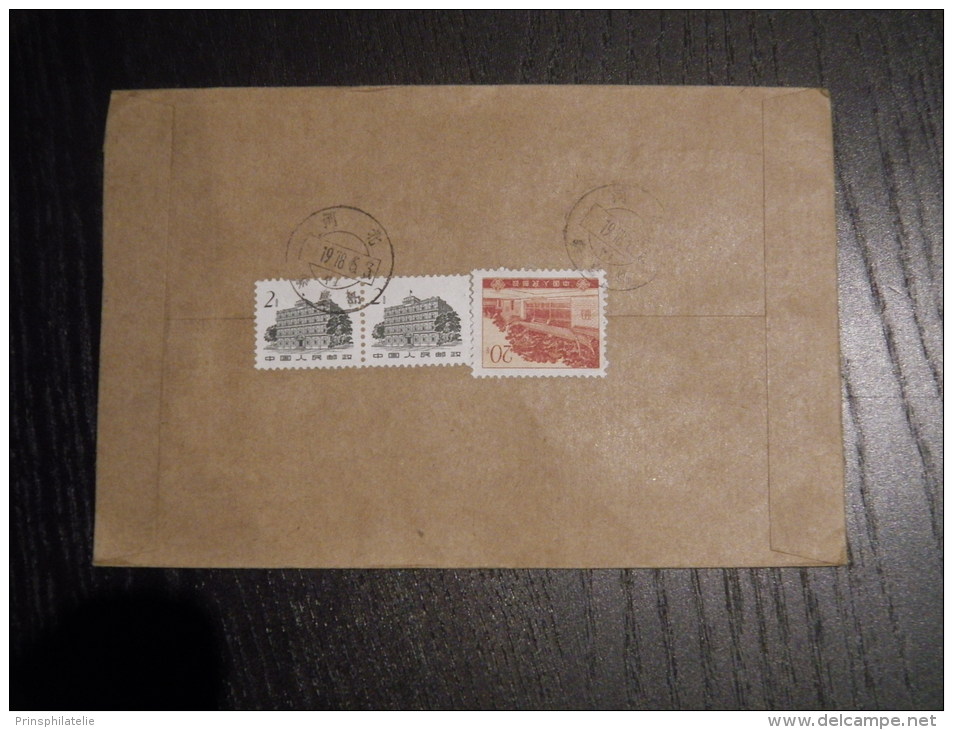 LETTRE RECOMMANDEE PAR AVION  DE CHINE CHINA REGISTERED AIRMAIL  COVER - Covers & Documents